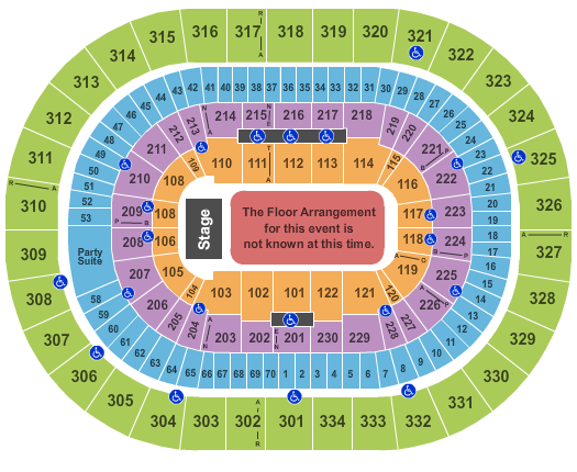 Moda Center PBR Seating Chart